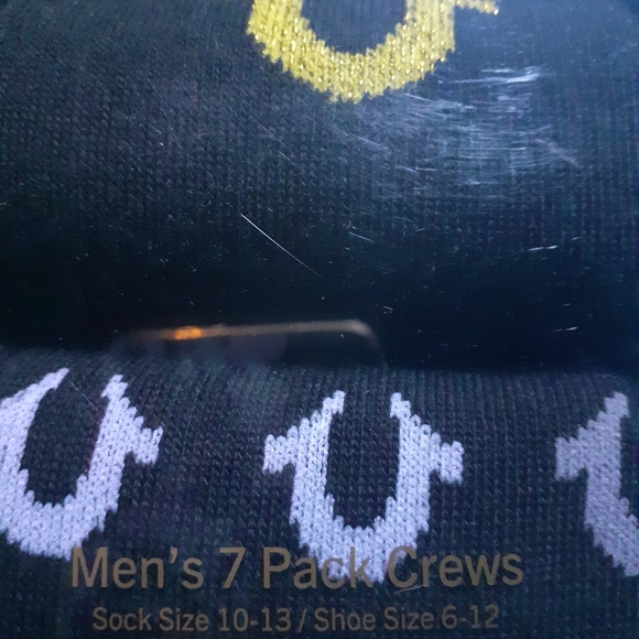 🧦TRUE Religion 7PK Men's Crew Socks - Picture 4 of 7